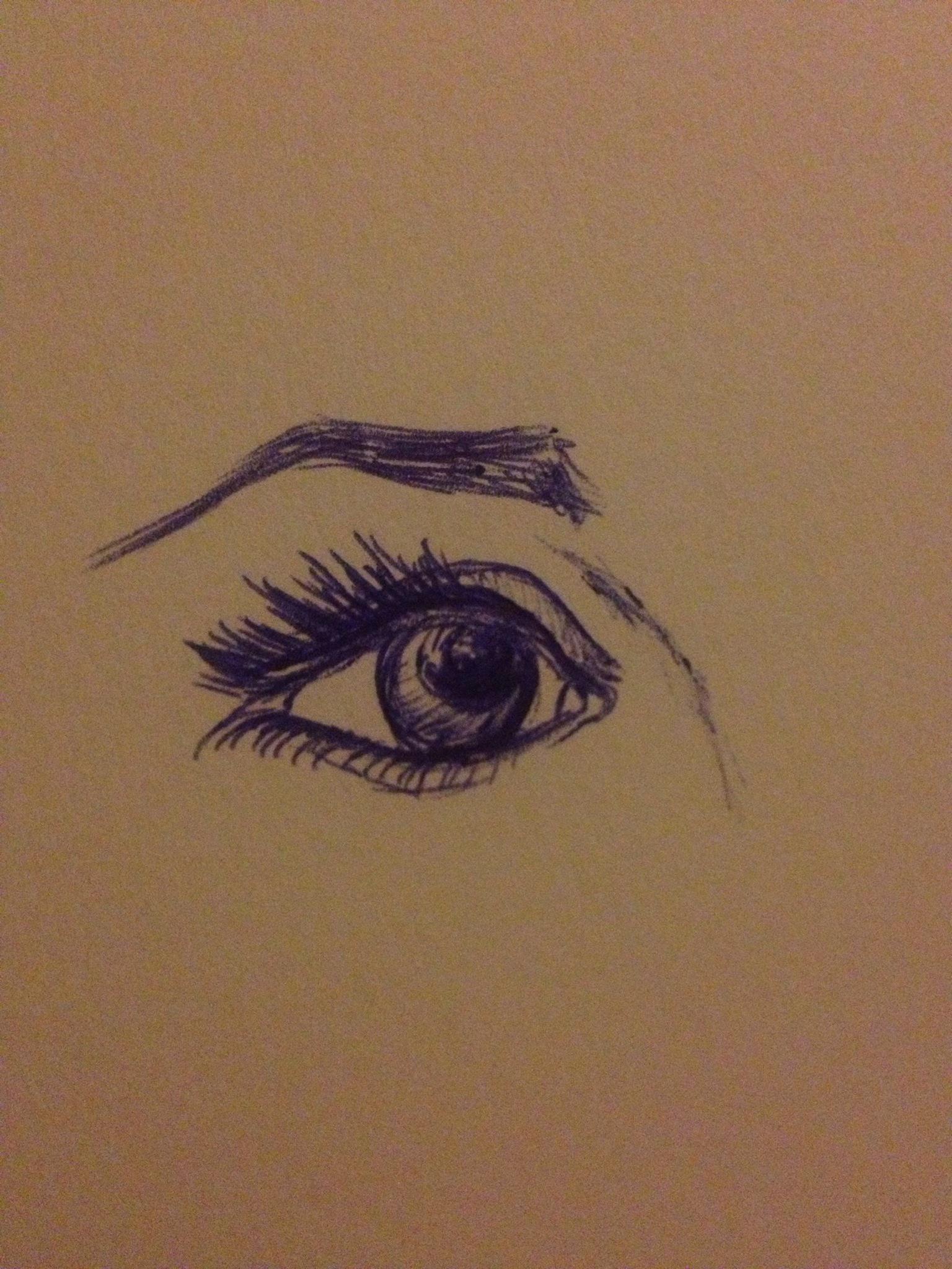 How To Draw A Realistic Eye And Eyebrow In Pen B C Guides