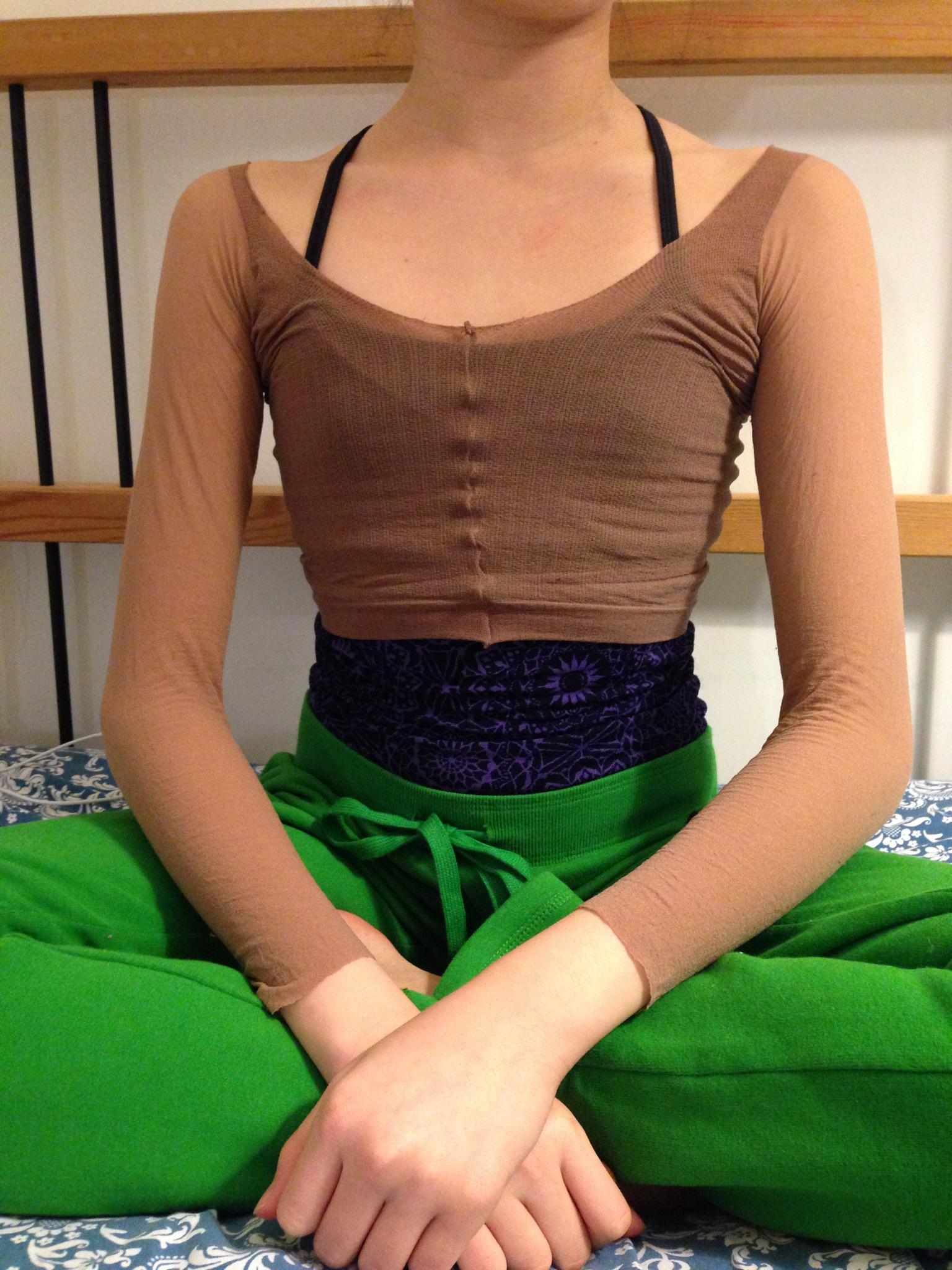 How to reuse an old pair of tights into a long sleeve top B C Guides