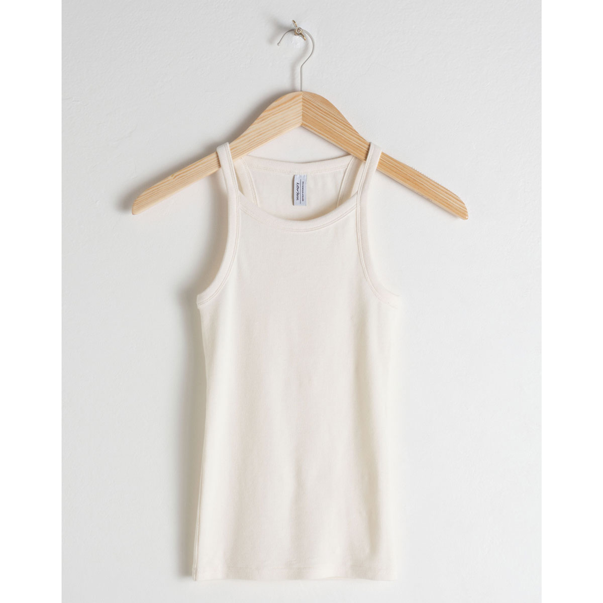 Details about   2020 Ins White Rib Stretch Organic Cotton Tank Tops