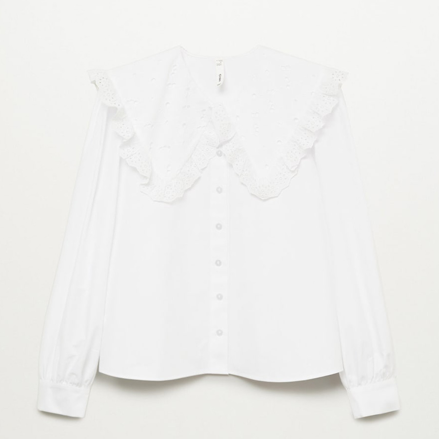 double baby collar shirt mango