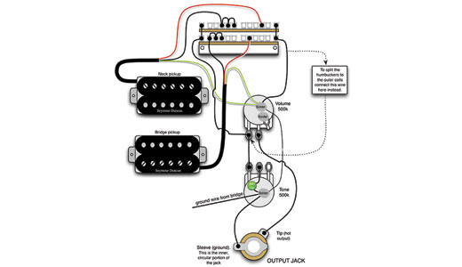 Mod Garage: A Flexible Dual-Humbucker Wiring Scheme - Premier Guitar Gibson Pickup Wiring Diagram Premier Guitar