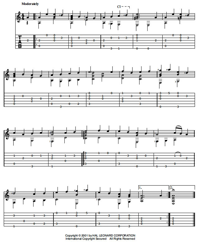 god rest ye merry gentlemen guitar sheet music