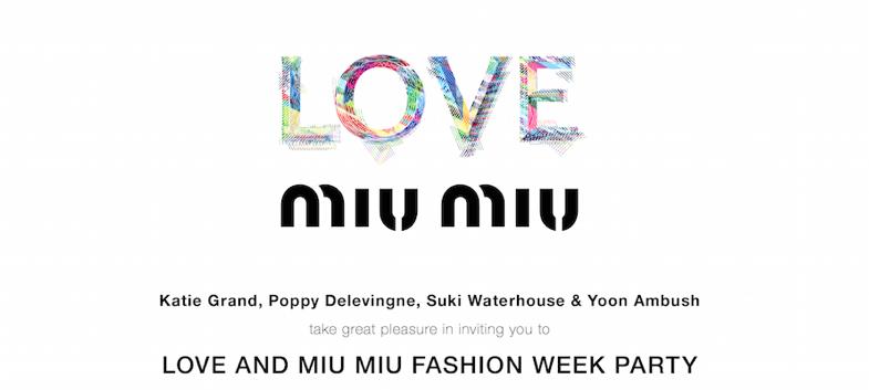 WHAT Love And Miu Fashion Week Party EXPECT Join Katie Grand Poppy Delevingne Suki Waterhouse Yoon Ambush As They Host Toyko Dreams WHAT Love And Miu Fashion Week Party EXPECT Join Katie Grand Poppy Delevingne Suki Waterhouse Yoon Ambush As They Host Toyko Dreams