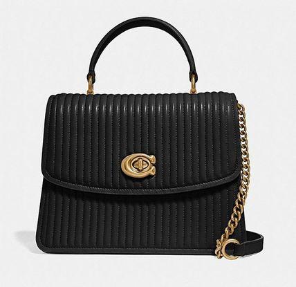 coach parker top handle quilted