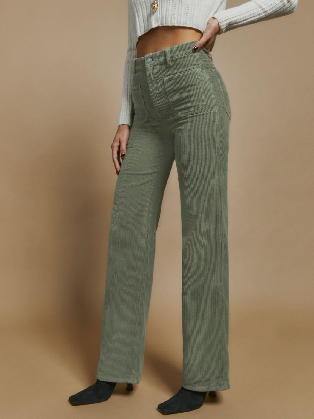 Alyssa High Rise Wide Leg Corduroy 