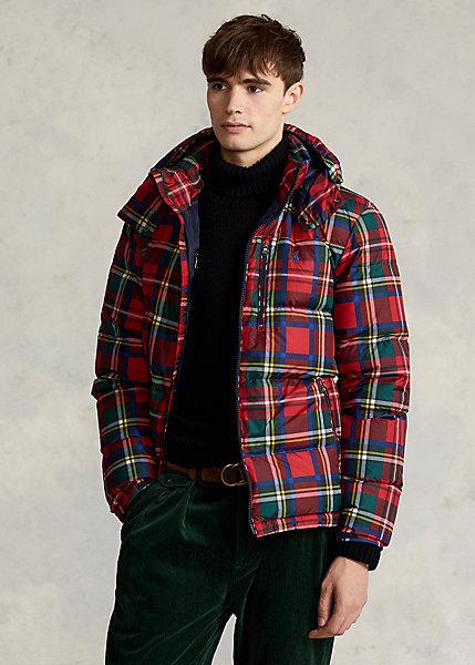 plaid padded jacket