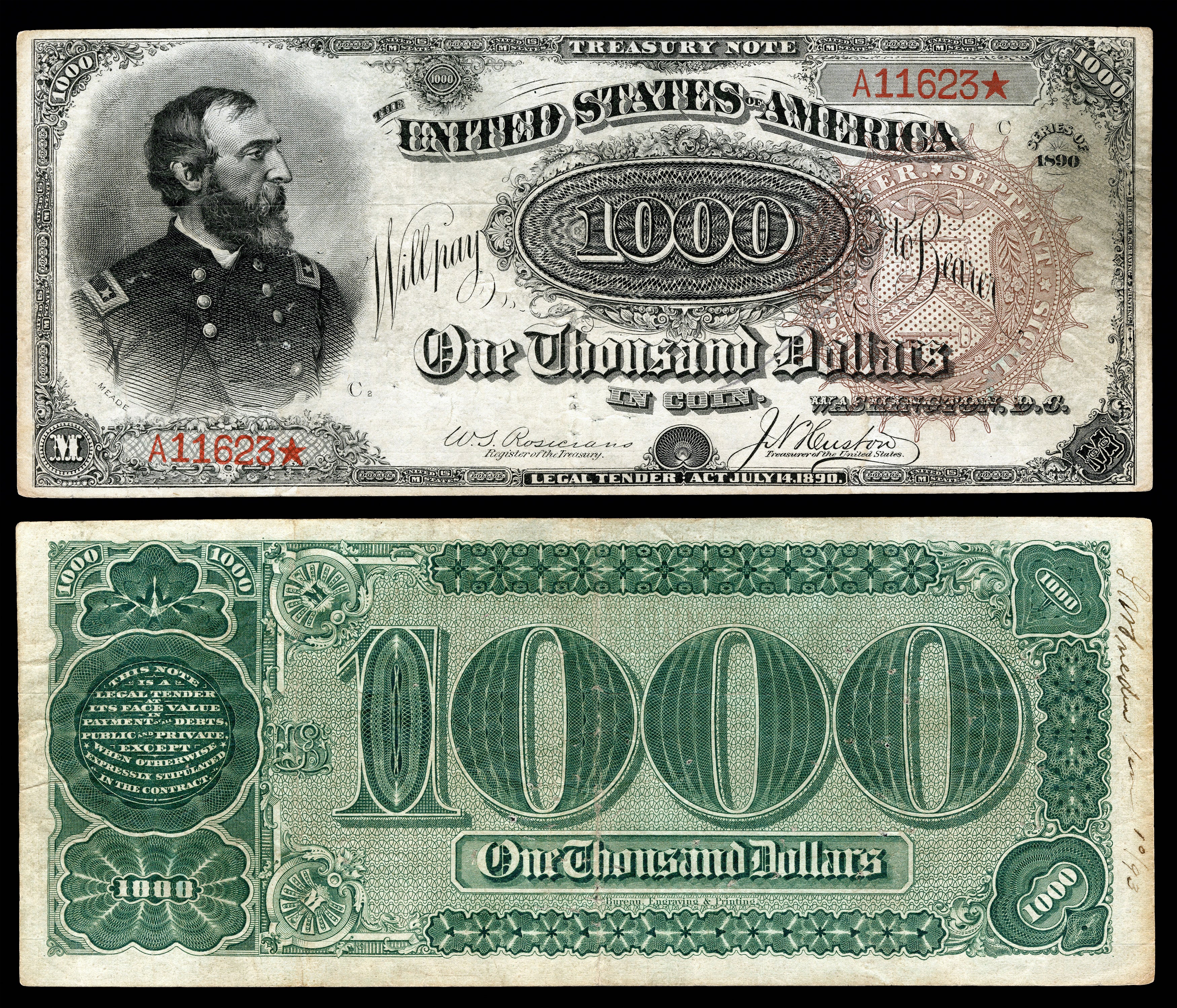 the worth of 20 dollar bill serial number jg85998599a