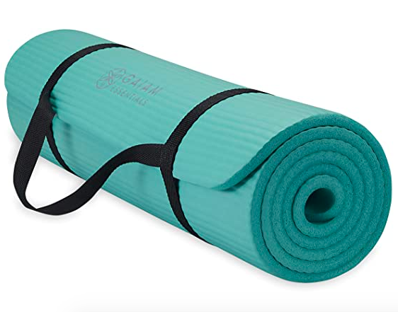 71-Inch Goldye Foam Yoga Mat with Carrying Strap All-Purpose Extra Thick High Density Exercise Yoga Mat 