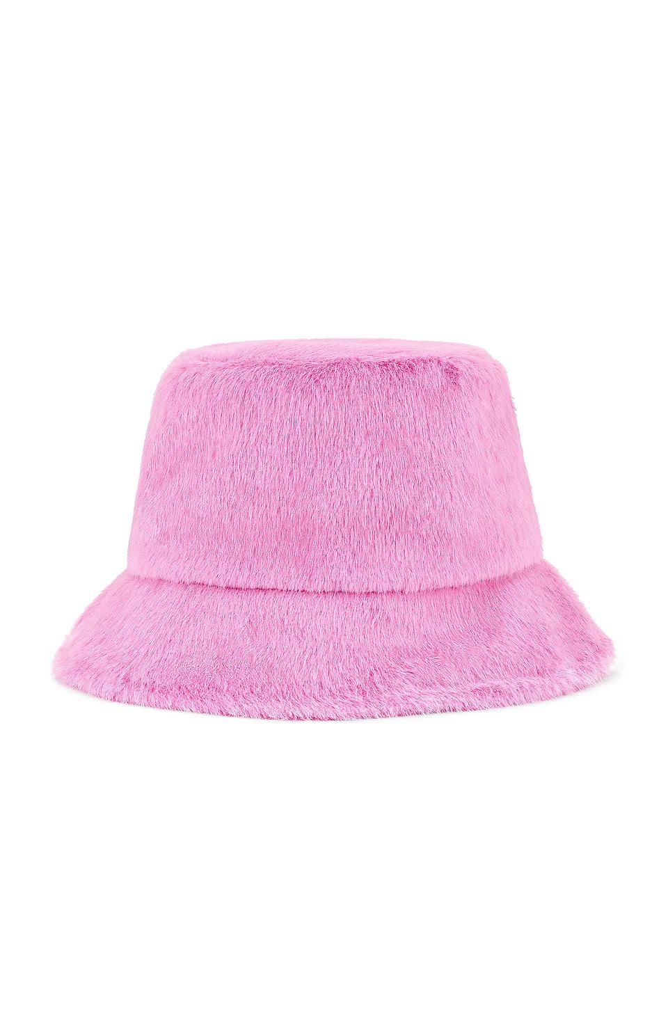 Pink Big Fluffy Bucket Hat Jayley Faux Fur Bucket Hat In Hot Pink ASOS