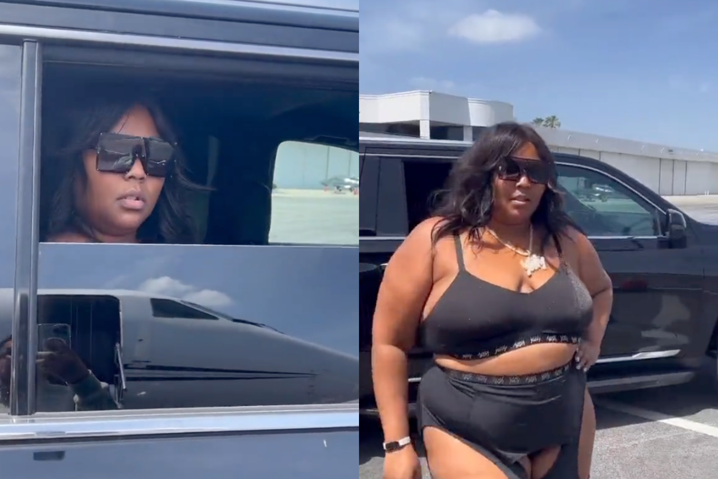 Lizzo's outfit on a private jet sparks debate about what is appropriate to wear on a flight