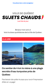 Infolettre dans telephone