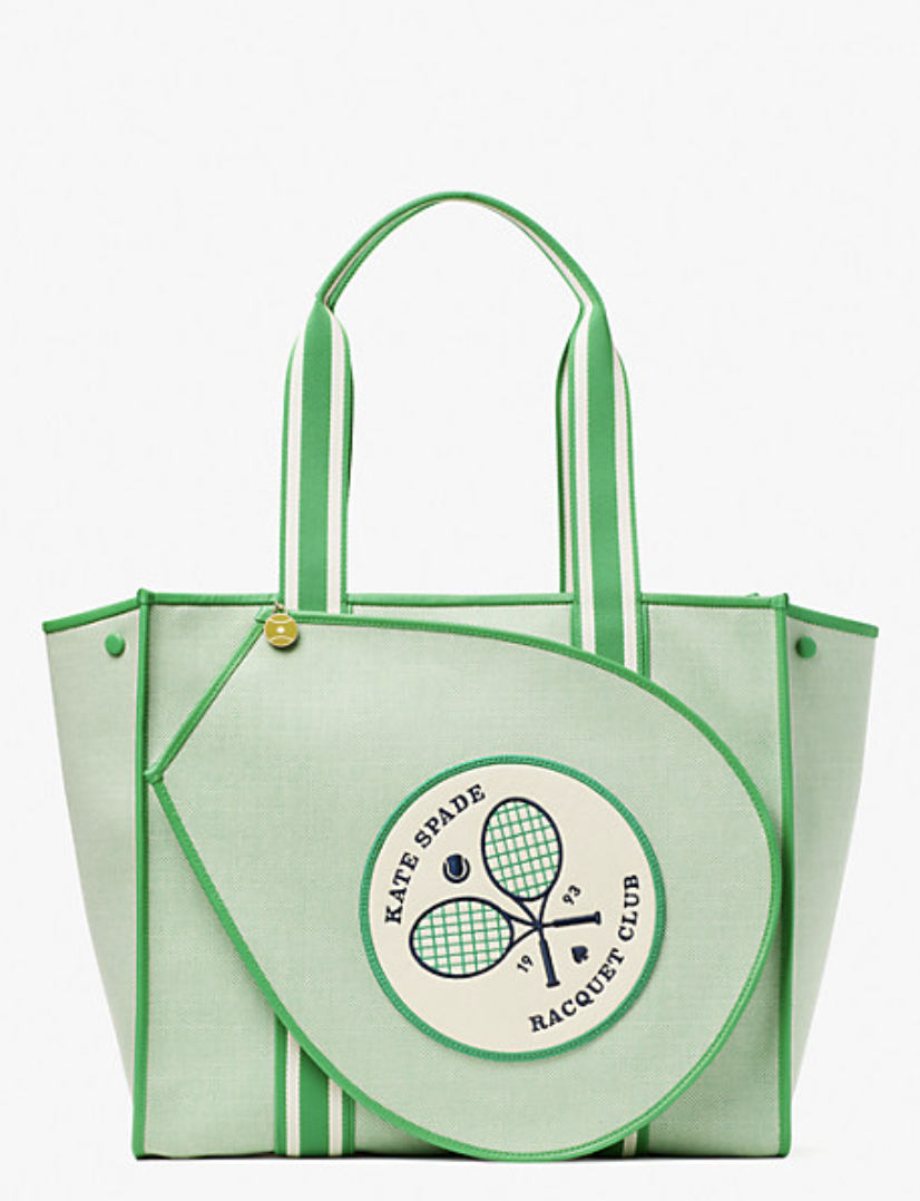 Kate Spade Tote Green Kate Spade Shopper Tote Coated Canvas With