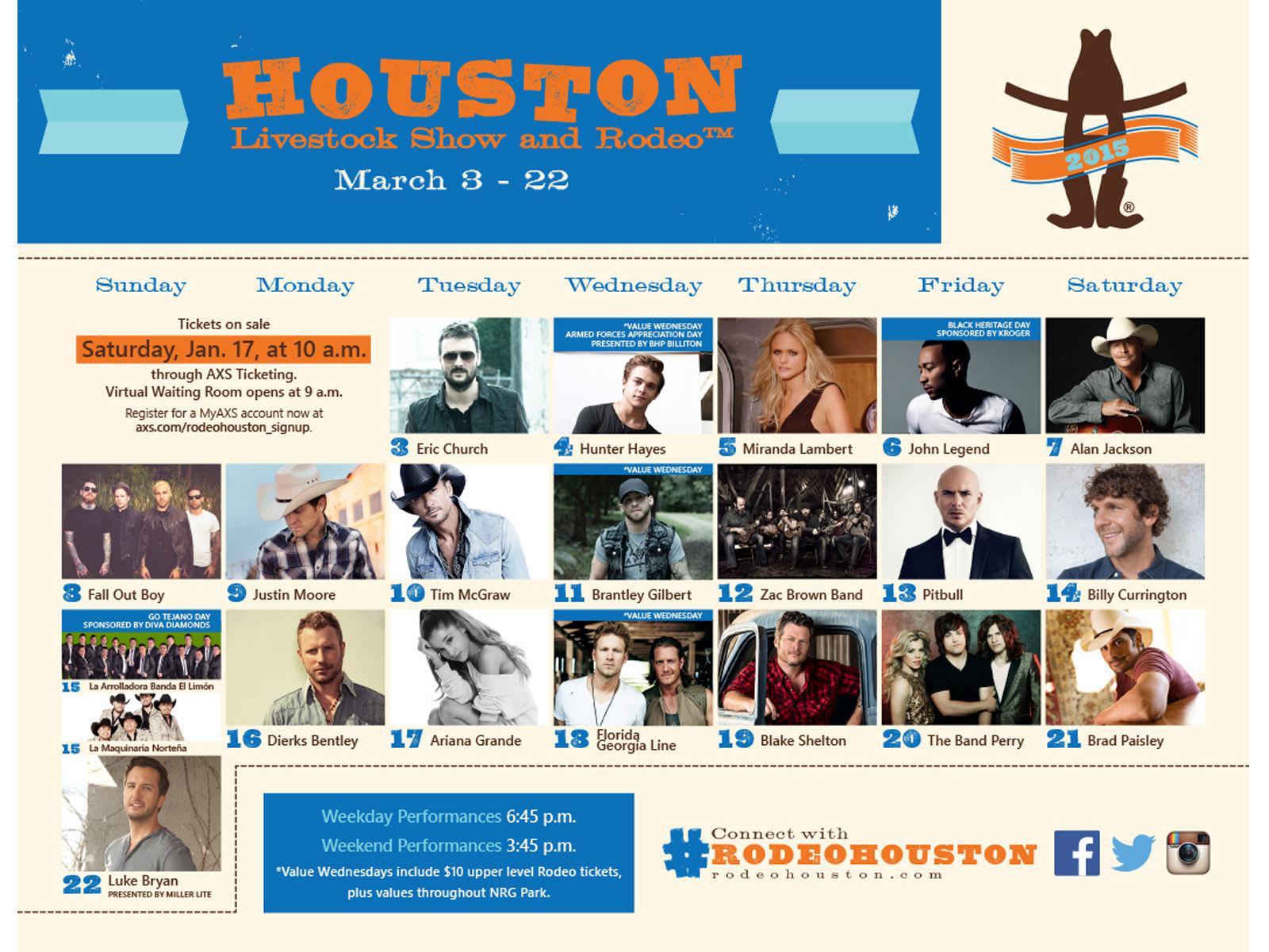 The superstar acts among the Houston Rodeos 2015 concert lineup are . . .  - CultureMap Houston