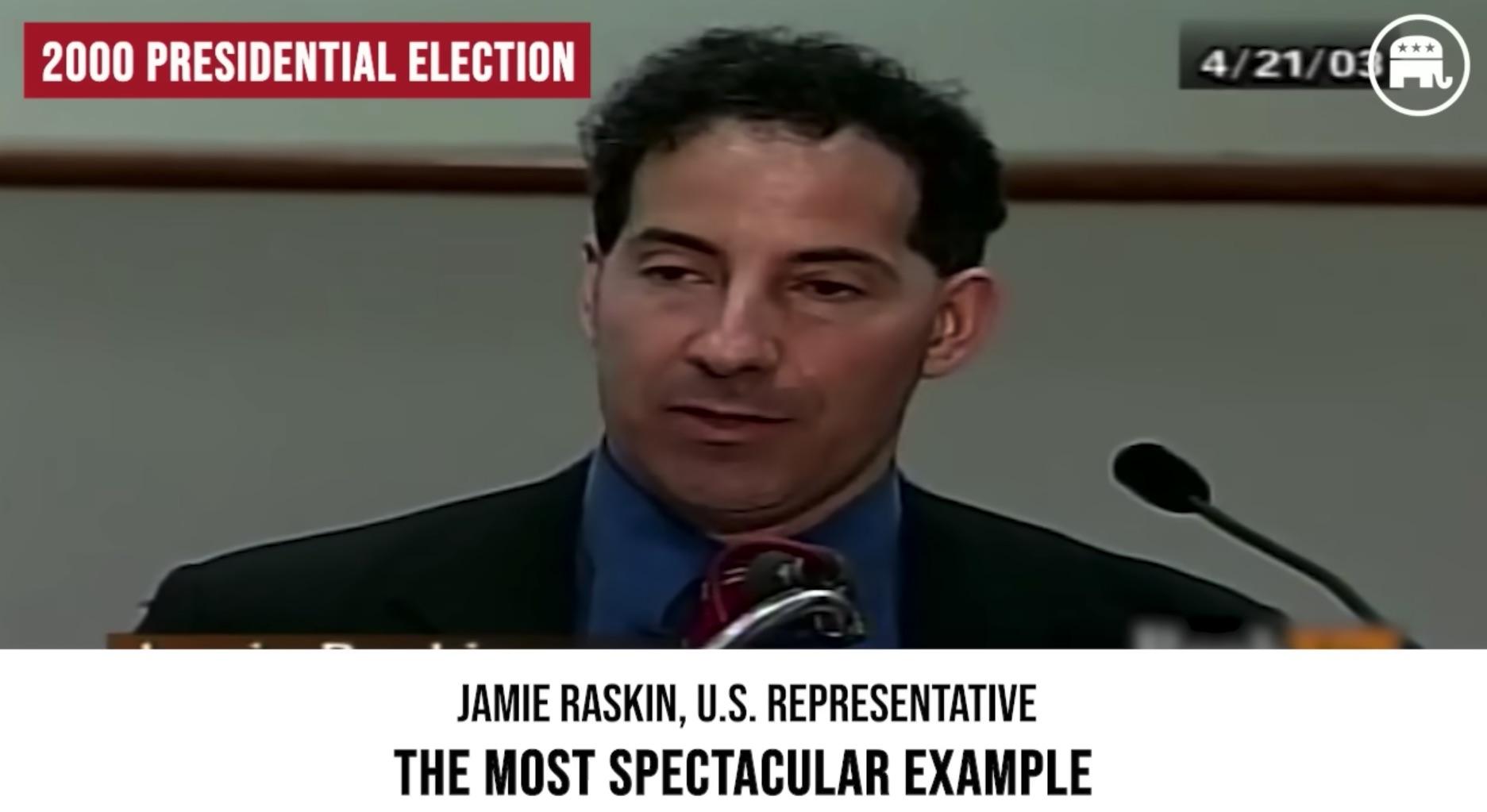 2000 PRESIDENTIAL ELECTION 210fR JMIE RASKIN, U.S. REPRESENTATIVE THE MOST SPECTACULAR EXAMPLE 