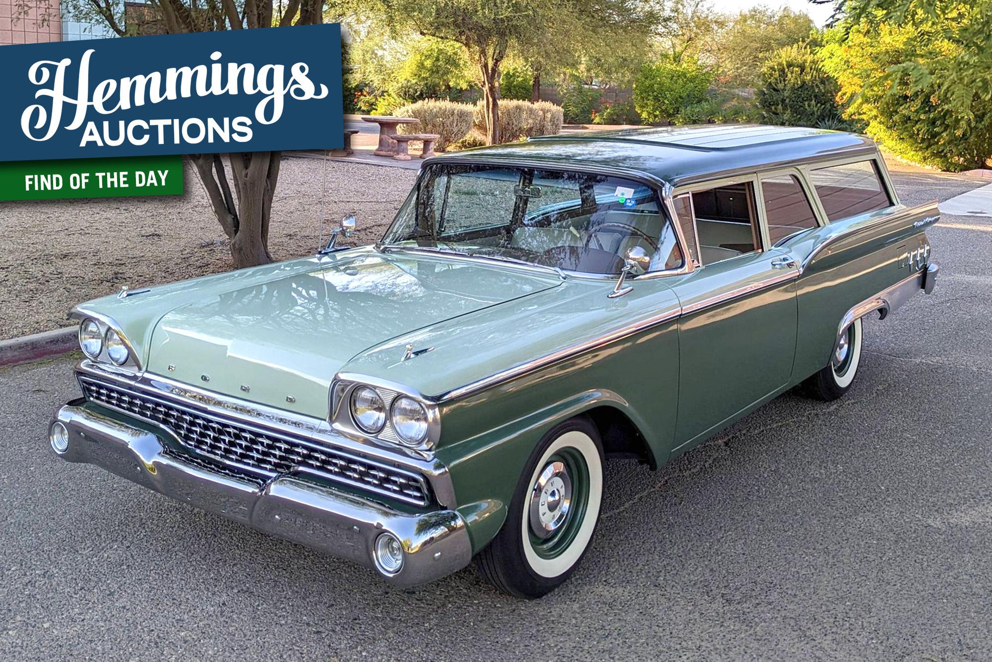 Fully restored 1959 Ford Ranch Wagon embodies mid-century suburbia