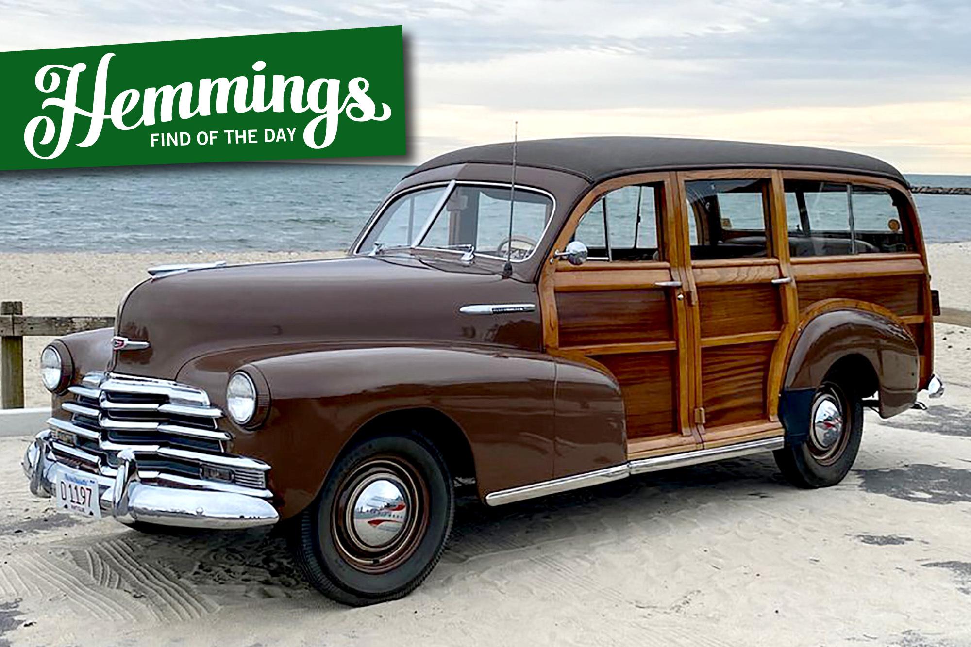 Resort transport? Surfer van? This 1947 Chevrolet Fleetmaster woodie is a blank slate for its next owner