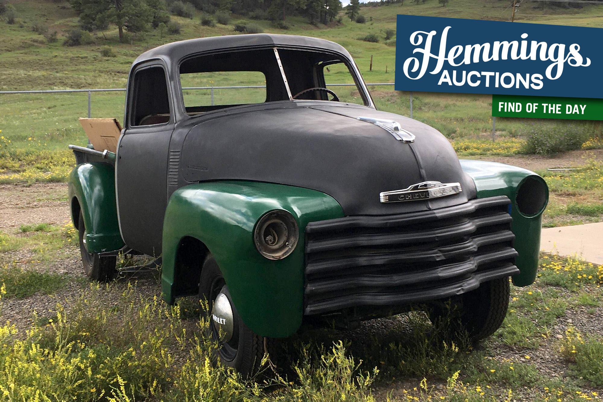 Sale of partially finished 1950 Chevrolet 3100 to help fund scholarships for budding mechanics