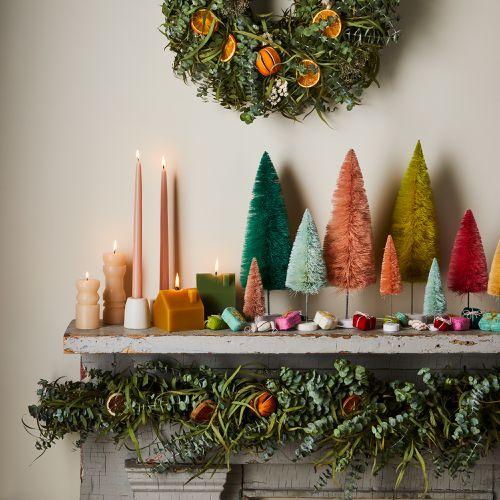 Cody Foster Beaded Glass Garland for Tree or Mantel, White or Pink on Food52