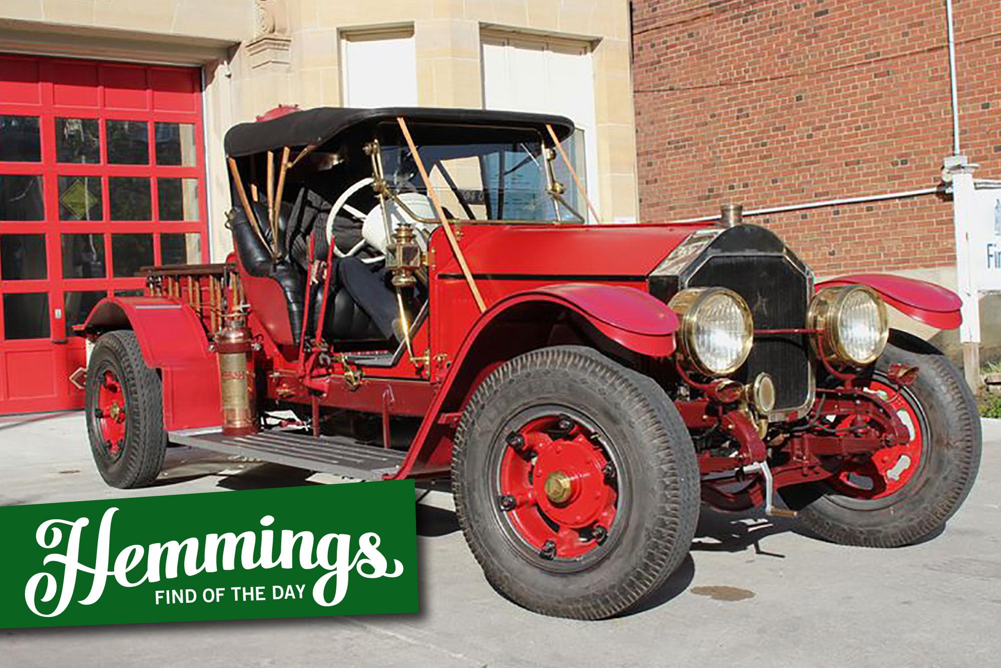 With a simple touring body, a 1925 American-LaFrance pumper truck becomes a what-if fire chief's car