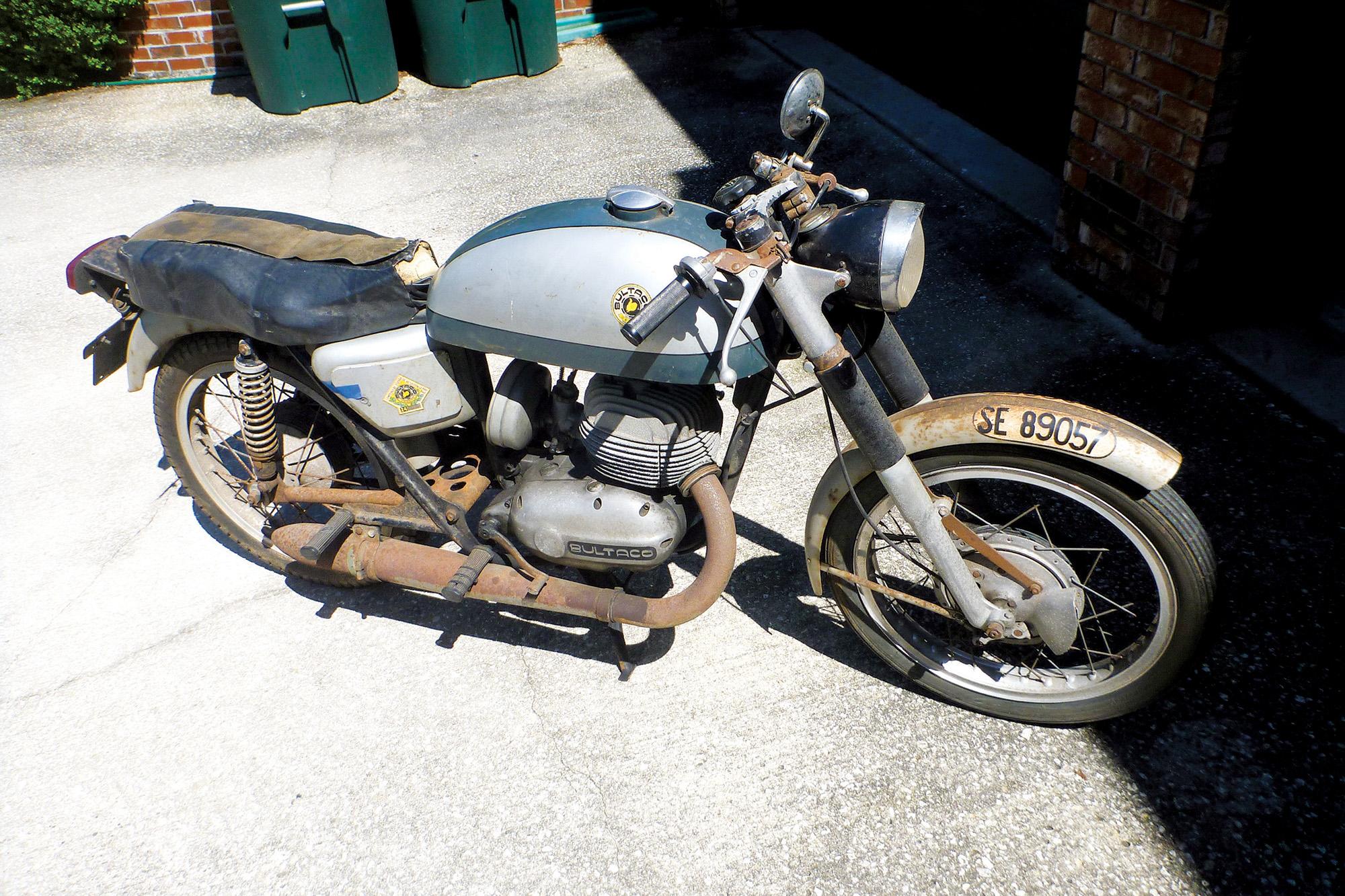 A small-bore Bultaco road burner, restored to a showroom shine