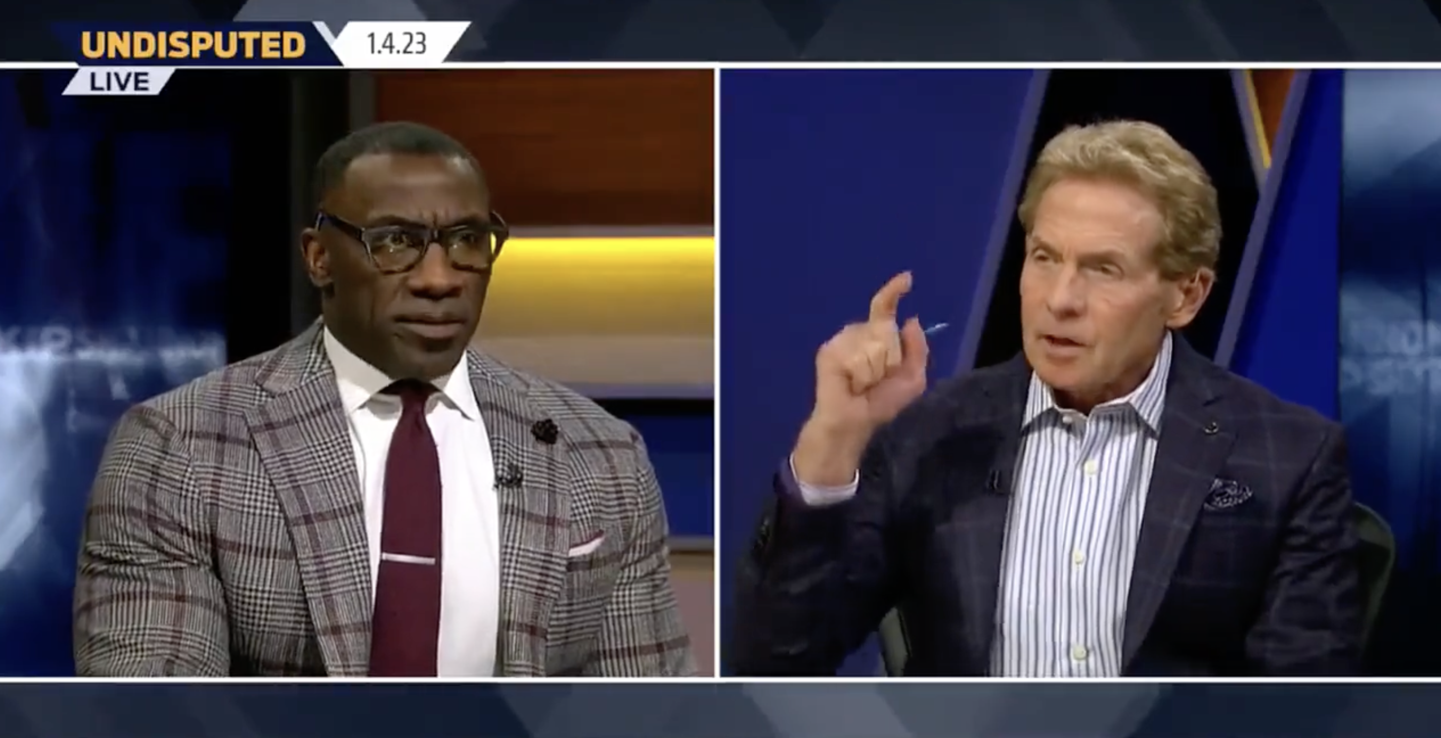 Skip Bayless defiantly interrupts co-host who skipped broadcast over 'sick' tweet