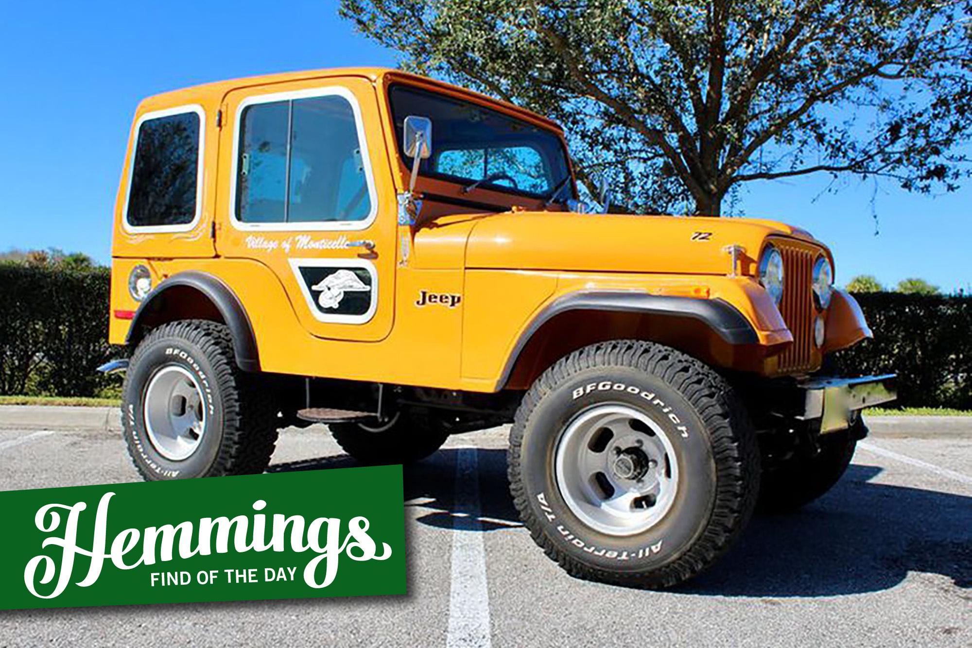 Vintage Tank Top Hardtop Is Just One of Many Period Modifications to This 1972 Jeep CJ-5