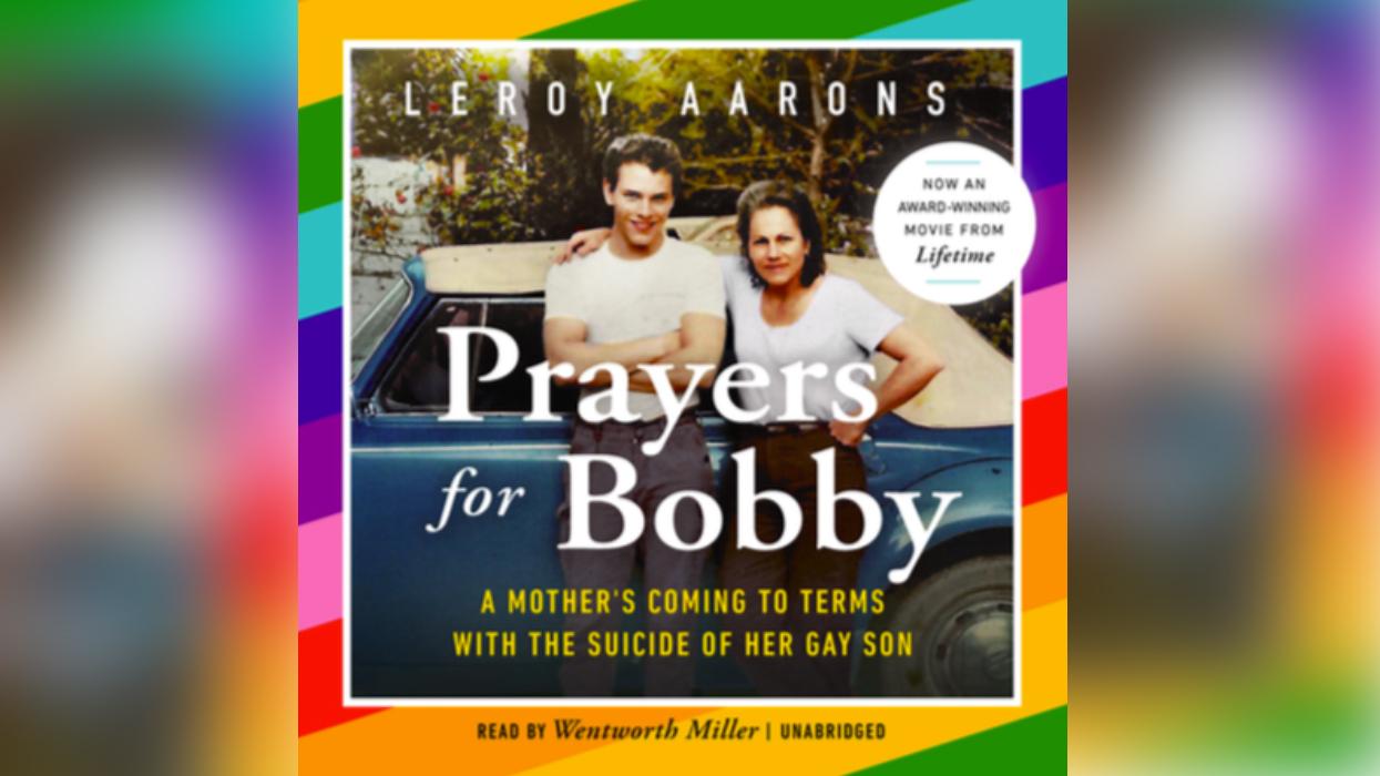 Cover image of Prayers for Bobby featuring Bobby Griffith and his mother Mary in front of a car smiling