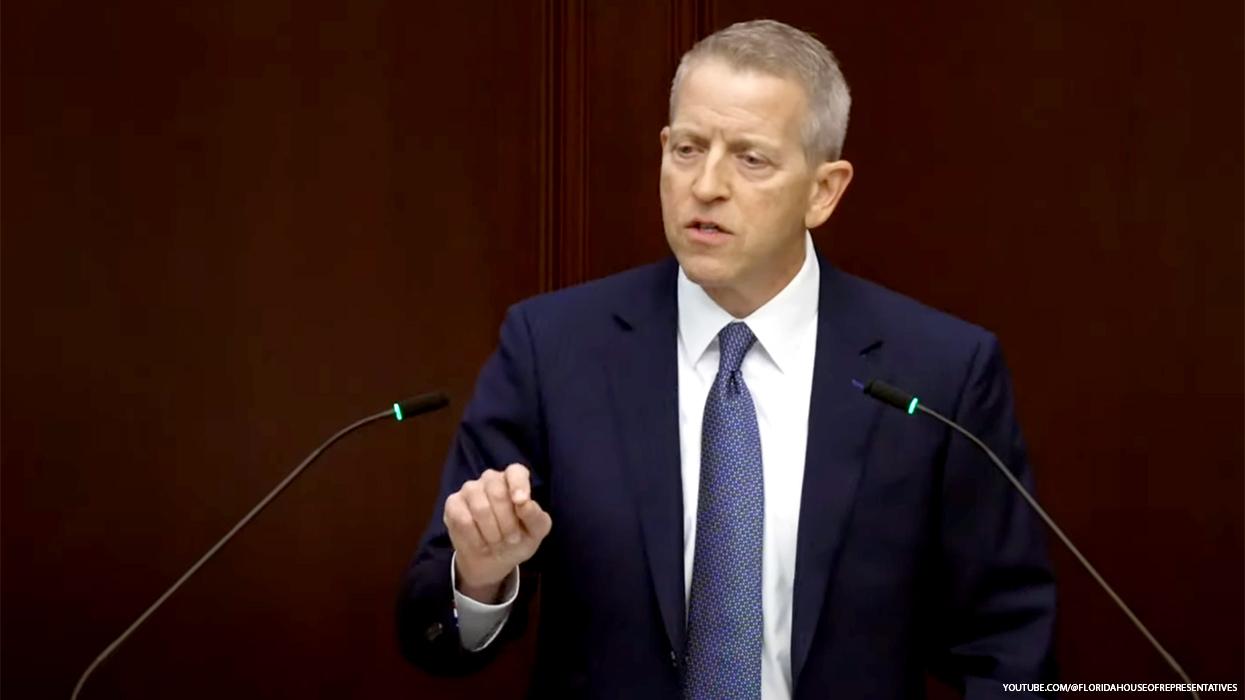 Florida House Speaker Paul Renner speaking at a podium