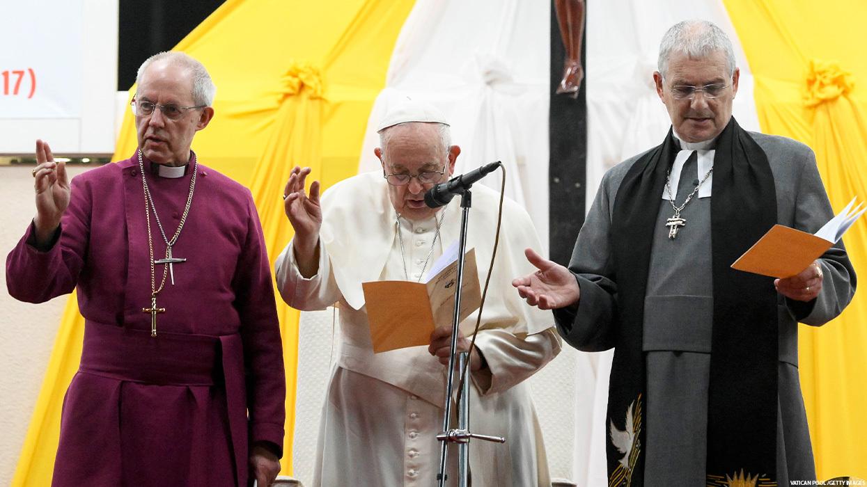 Justin Welby, Pope Francis, and Iain Greenshields