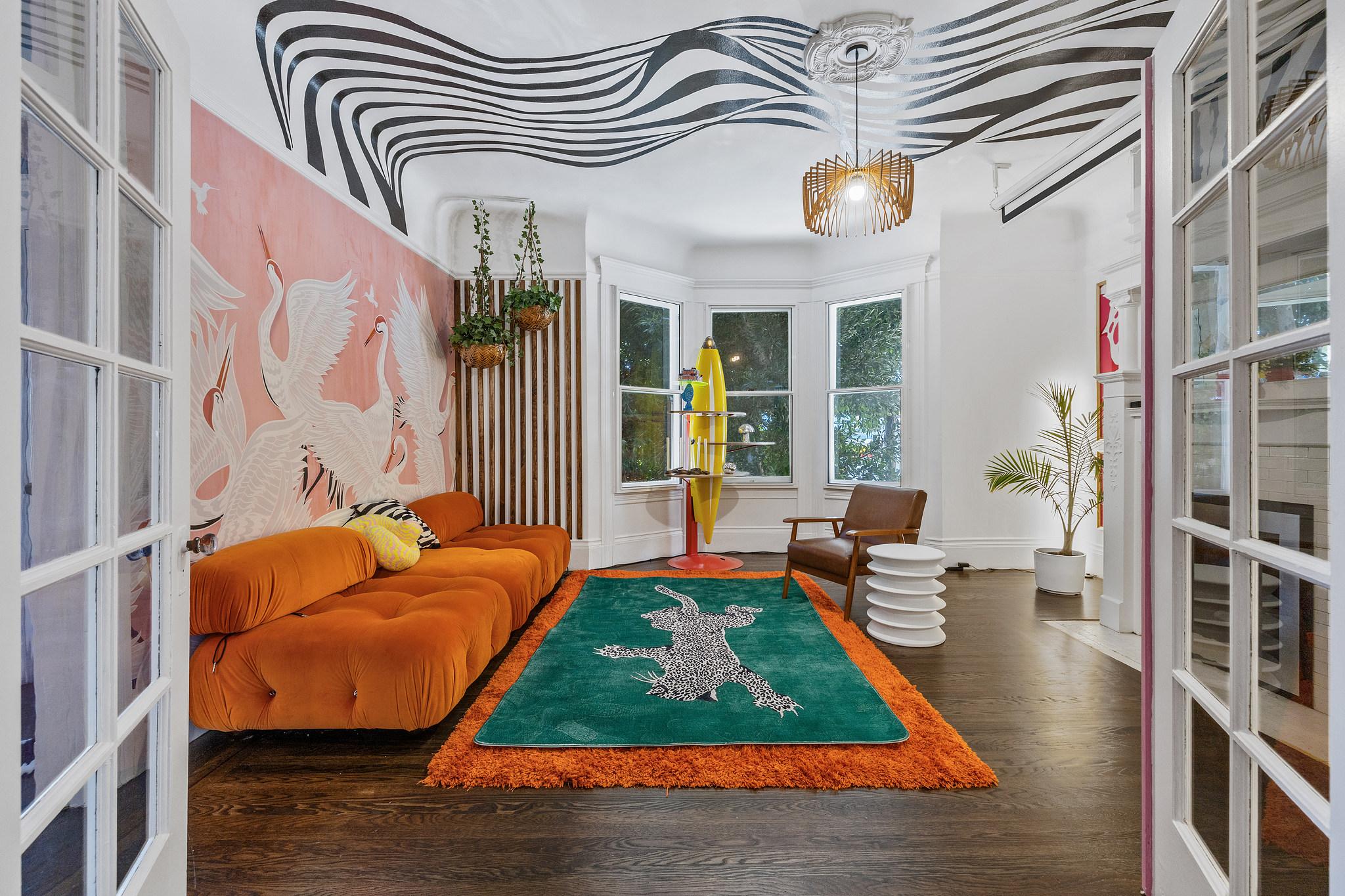 Mid Century Modern Home Style, Welcome Mat, Flamingo, Palm Trees, Retr –  Mid Century Modern Gal