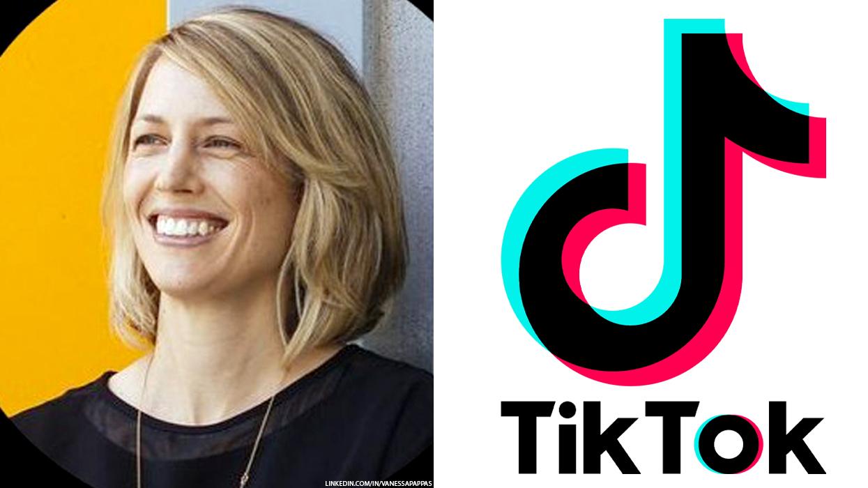 V Pappas and TikTok logo