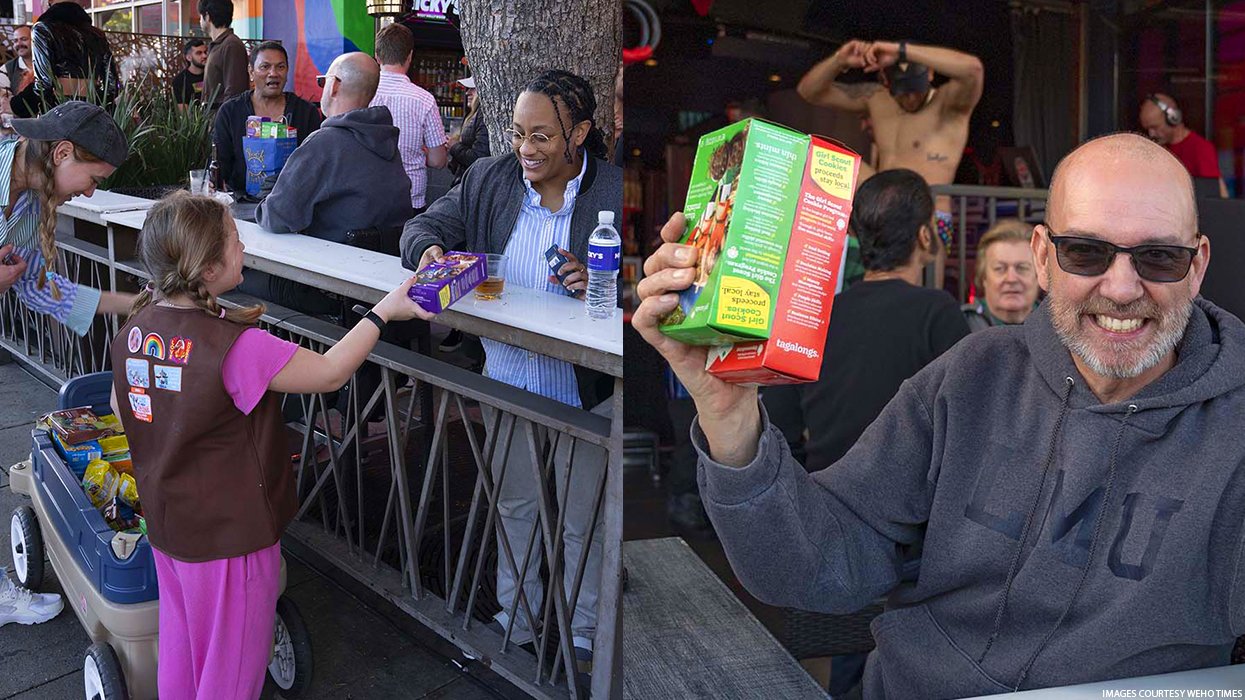 Selling Girl Scout cookies in West Hollywood