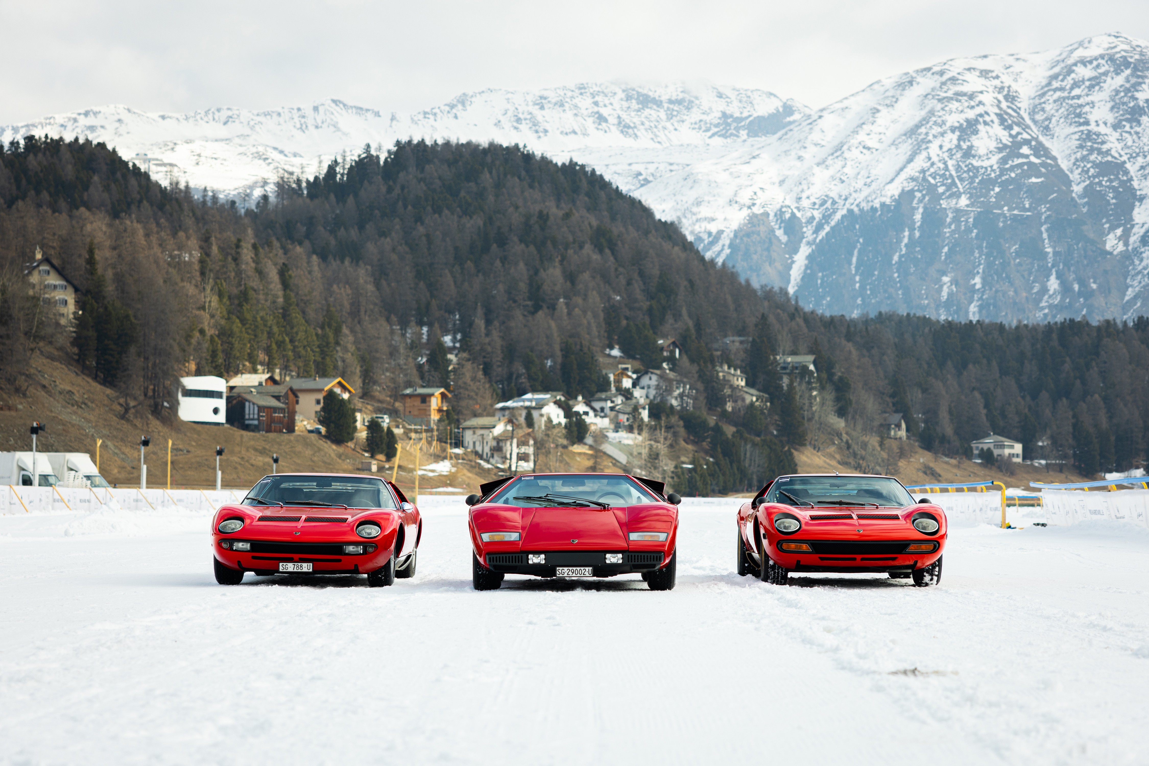 A Polo Storico-certified Lamborghini Miura P400 S goes Ice Racing