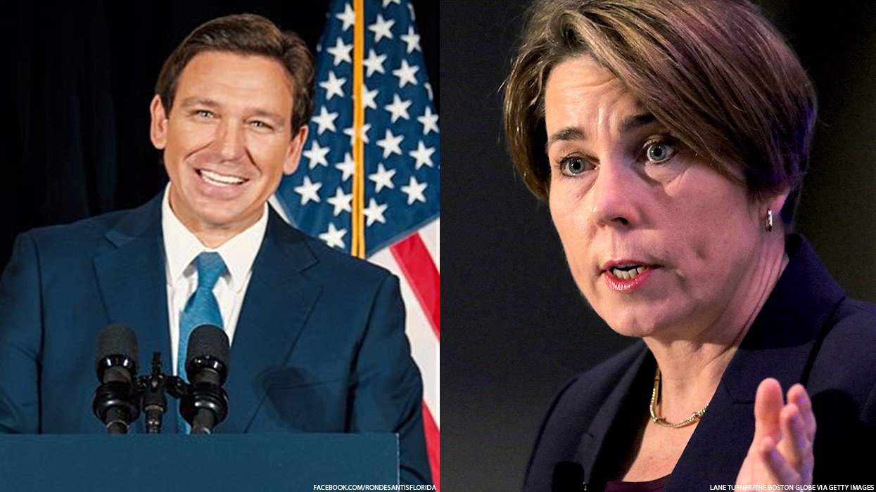 Ron DeSantis and Maura Healey