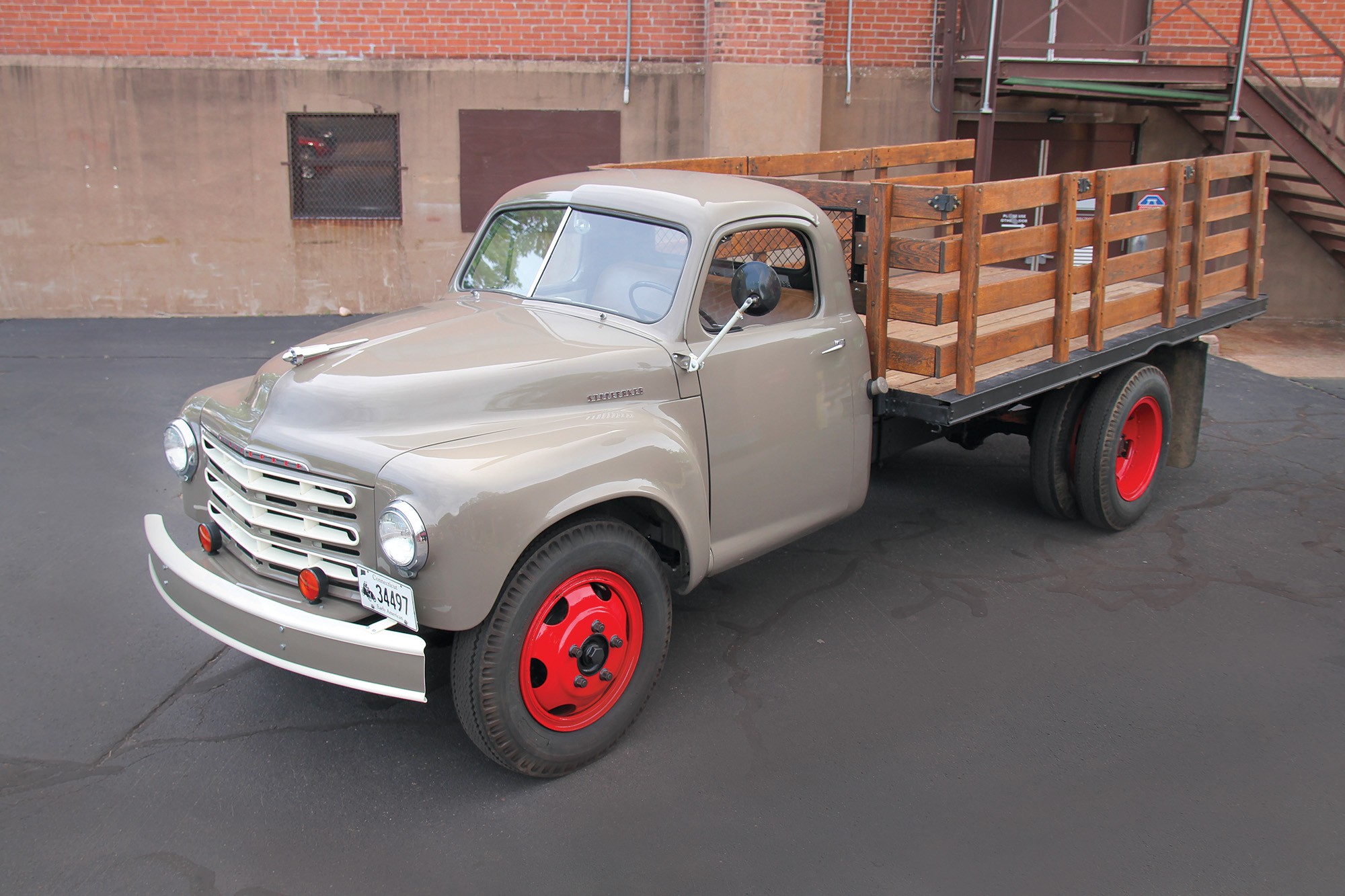 After A Full Restoration, This 1949 Studebaker 2R16 Stake Bed Truck Resumed Its Role As A Work Truck