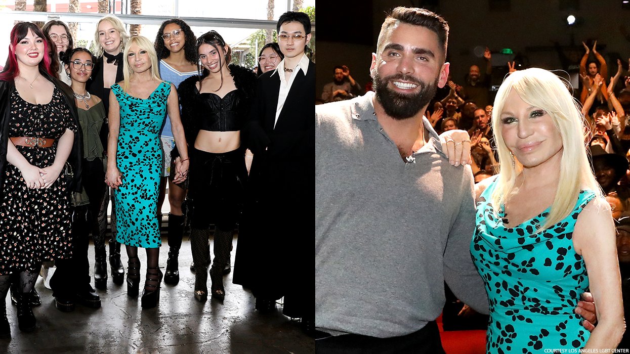 Donatella Versace pictured at the Los Angeles LGBT Center