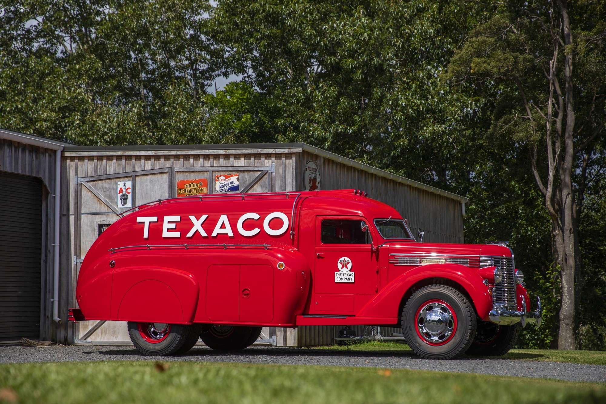 Last Known Texaco 1938 Diamond T Tanker Truck Restored