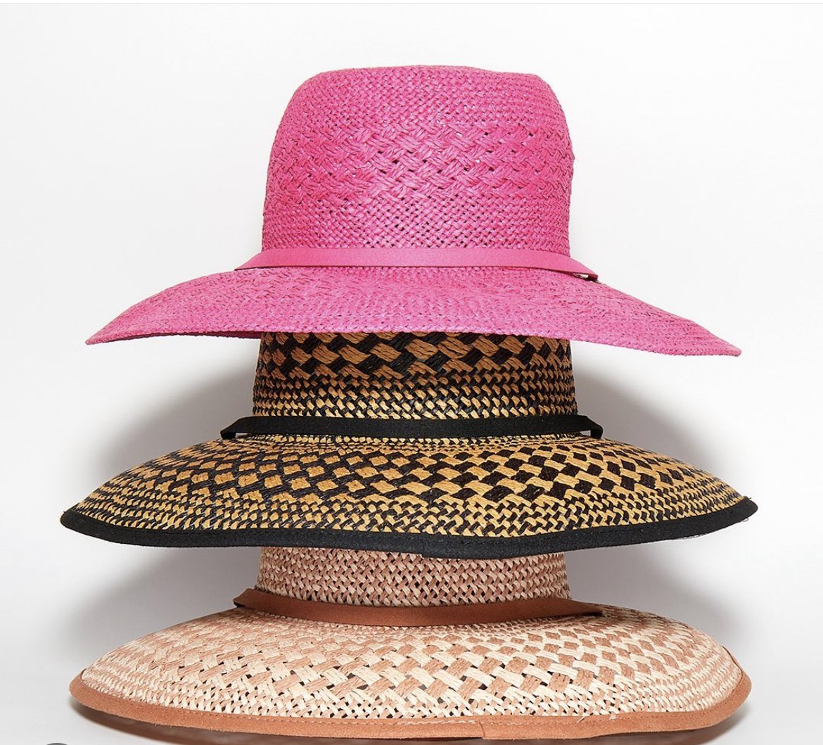 Stylish Pink Lele Sadoughi Straw Hat with Red Band Lele Sadoughi The Met X Lele Knotted Klee Embellished  main image 3