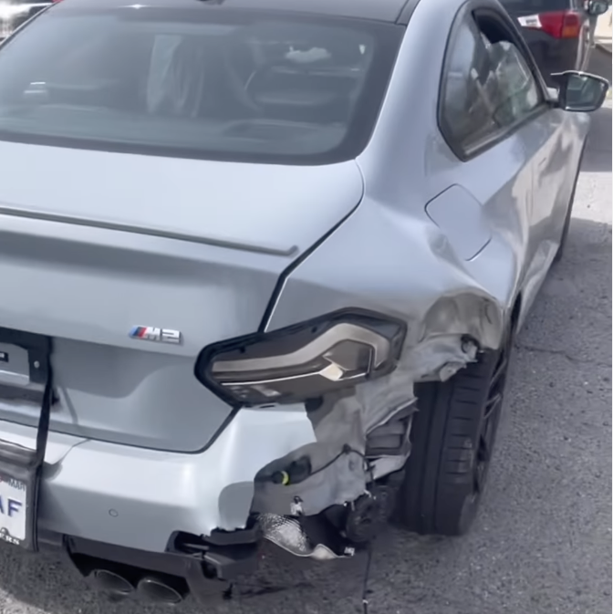 Damage Caught on Camera: The First 2023 BMW M2 Crash Was a Three-Car Fender Bender