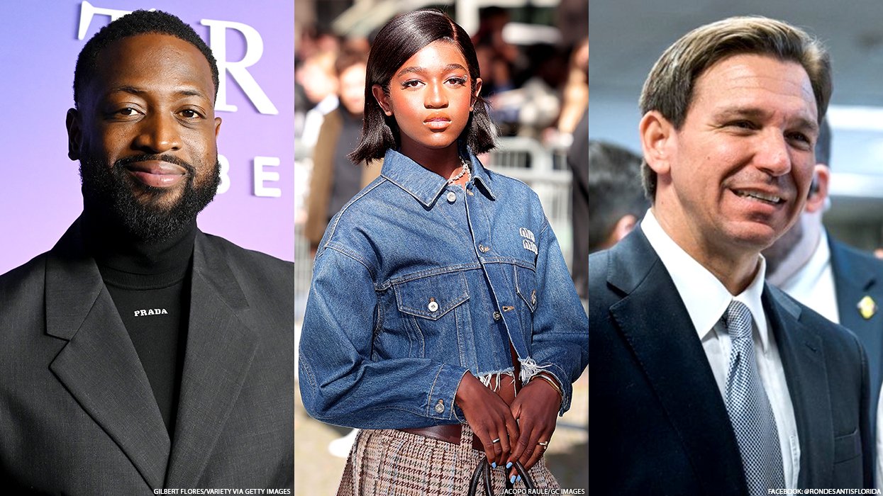 Dwayne Wade, Zaya Wade, and Ron DeSantis