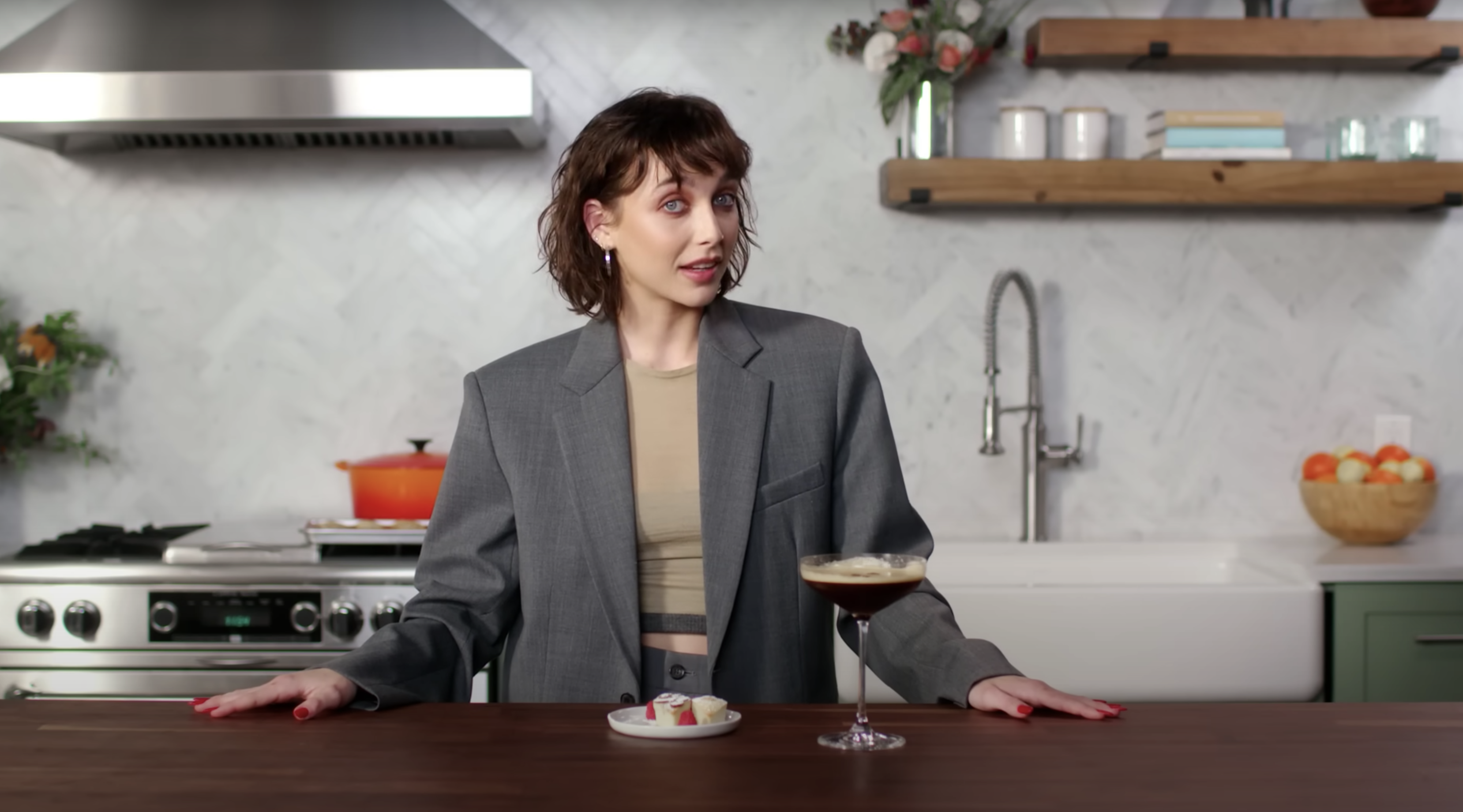 Watch Emma Chamberlain Make an Espresso Martini (Plus Dessert!)