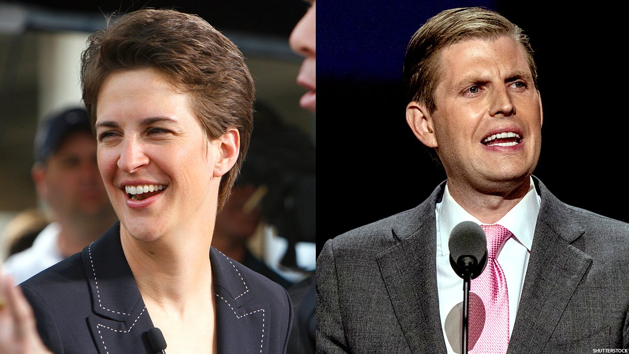 Rachel Maddow and Eric Trump