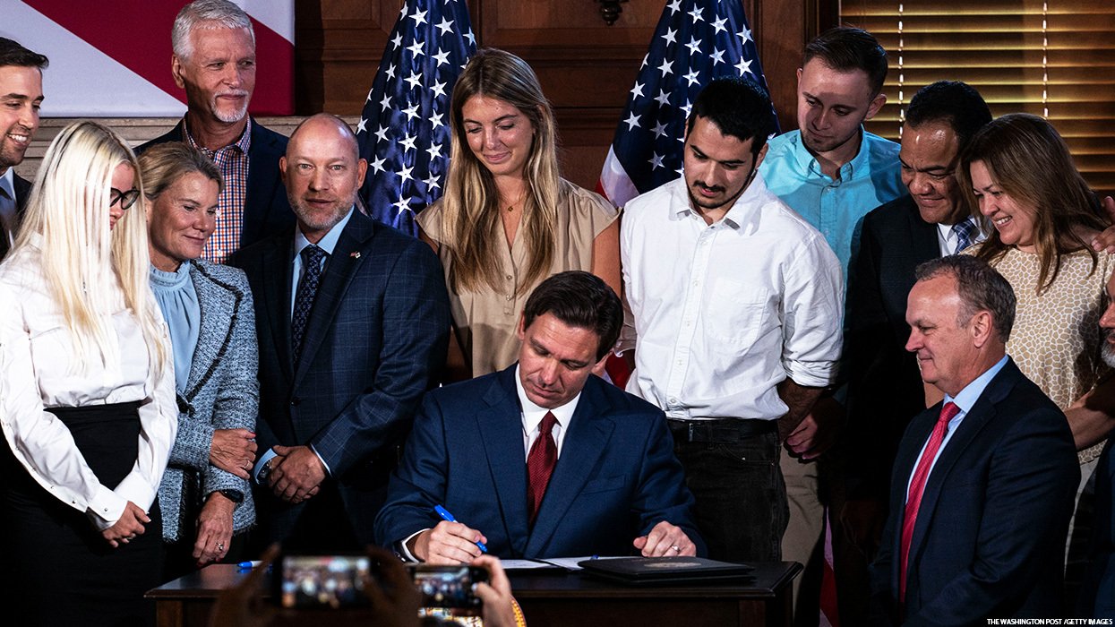 Ron DeSantis at a bill signing