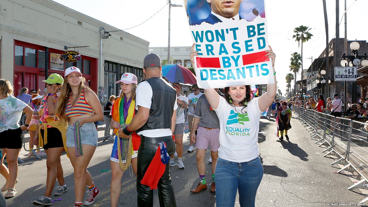 marcher at Tampa Pride event