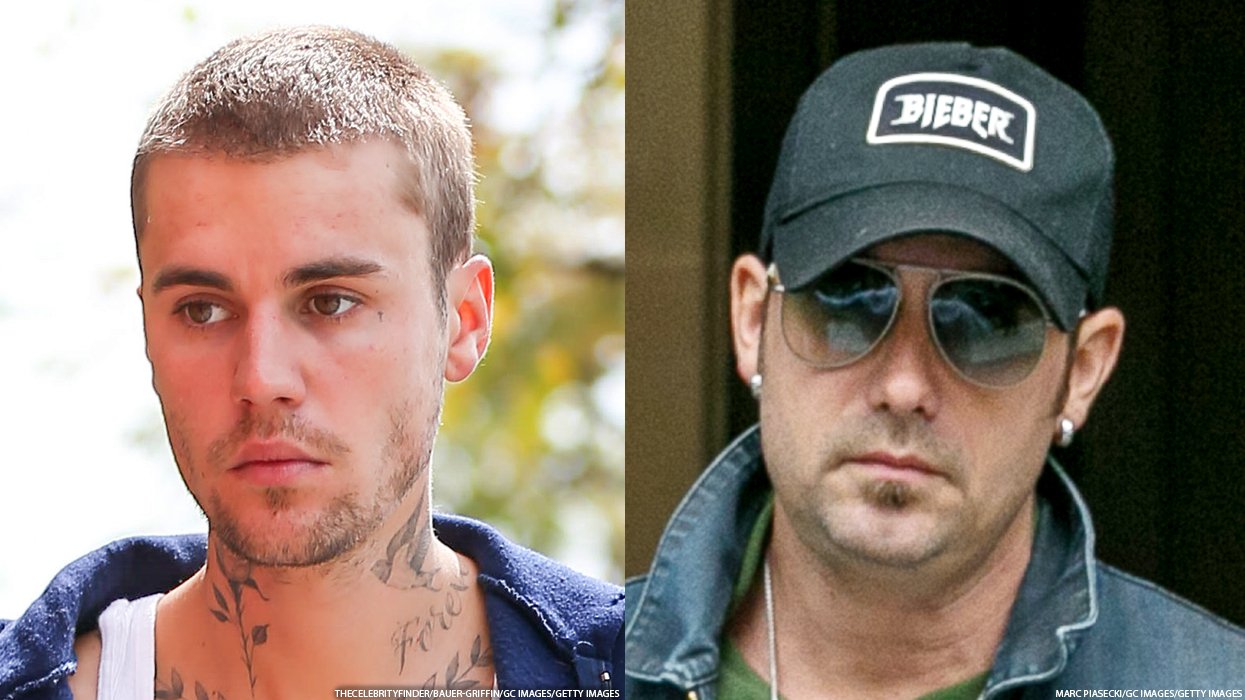 Justin Bieber (left) and Jeremy Bieber