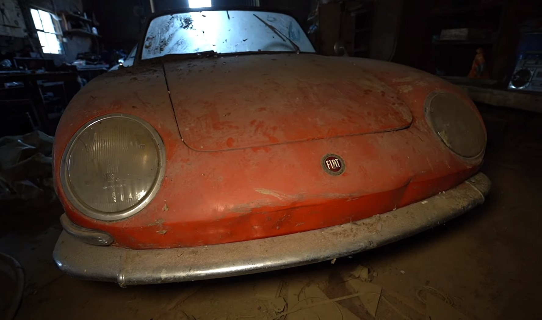 Video: Forgotten Fiat 850 Spider Found in an Abandoned Mansion's Garage