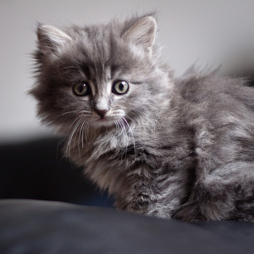 Fuzzy best sale grey kitten