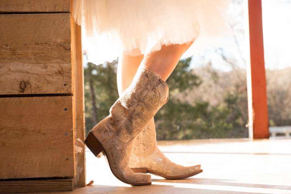 Wedding Inspiration: Boots with Dresses - One Country