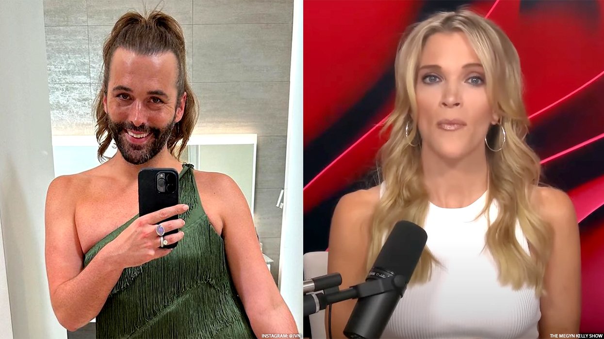 Jonathan Van Ness and Megyn Kelly