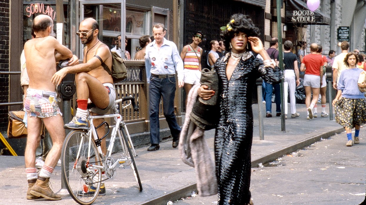 Gay Liberation Activist Marsha P Johnson 1982 Pride March LGBT Greenwich Village Christopher Street 7th Avenue